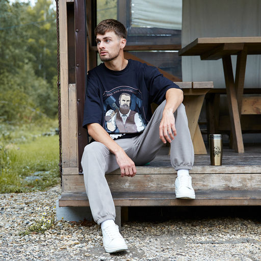 Футболка мужская KAFTAN «Достоевский», черный р. 52