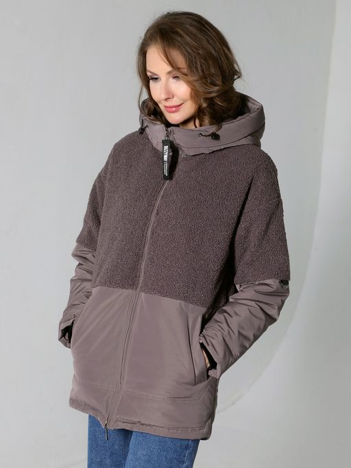 Еврозима! 22341 Куртка какао - Dizzyway фото 2