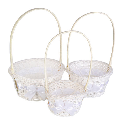 Корзина плетеная 3 штуки набор / GN295-15 /уп 200/белая - Галеонтрейд фото 6