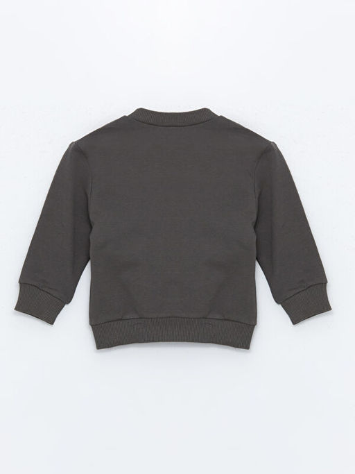 H12 Bisiklet Yaka Uzun Kollu Basic Erkek Bebek Sweatshirt ve E?ofman Alt 2li