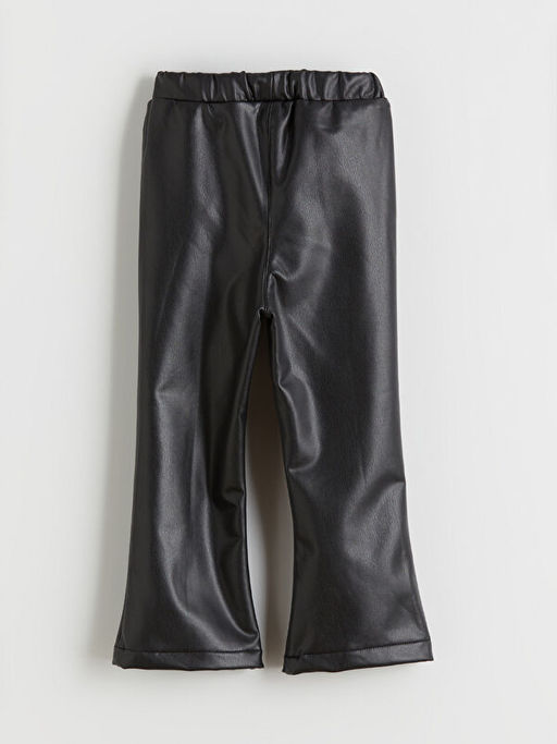 Beli Lastikli Deri G?r?n?ml? K?z ?ocuk Pantolon