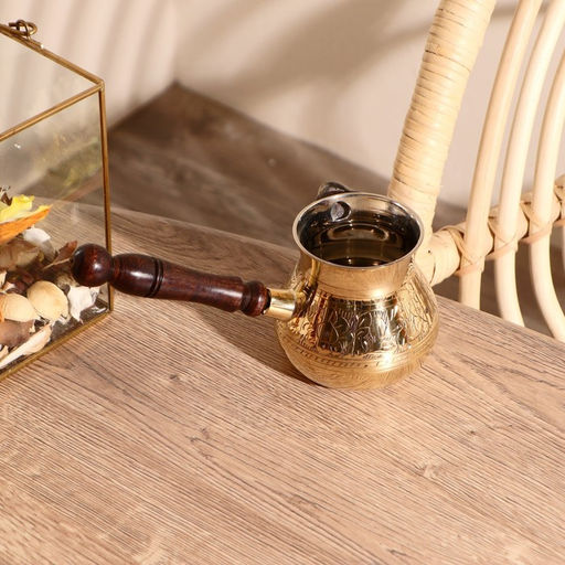 Турка «Цветочный орнамент», 360 мл, латунь