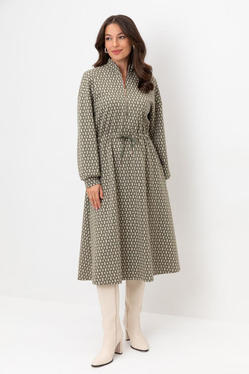 ЕВТ 5054/оливковый серый,ромбики платье жен