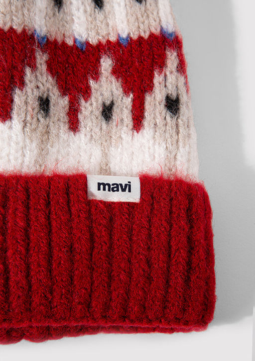 Ponponlu K?rm?z? Bere - Mavi фото 3