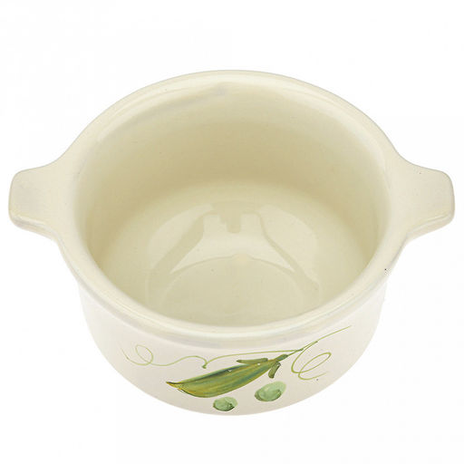 Бульонница керамическая "Буль-буль" 0,5л, д13см, h11,5см, "Горошек", с крышкой (Россия)