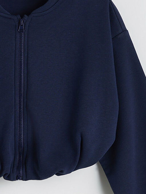 K?z ?ocuk Fermuarl? Sweatshirt