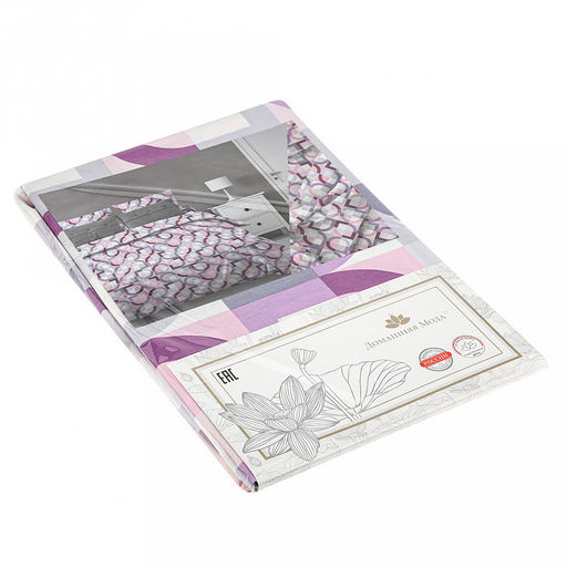 Простыня 1,5 спальная "Идиллия" белый 150х220см, поплин 115г/м2, хлопок 100%, упаковка "классическая" ПВХ 28х41см, "Домашняя мода" (Россия)