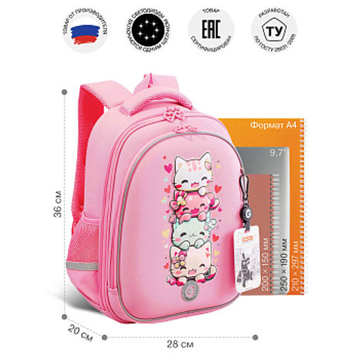 RAz-686-2 Рюкзак школьный с картхолдером на держателе - Grizzly фото 17