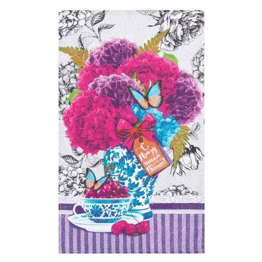 Набор кухонных полотенец Доляна С 8 марта! 35х60см-2 шт, 100% хлопок, рогожка 160 г/м2  фото 5