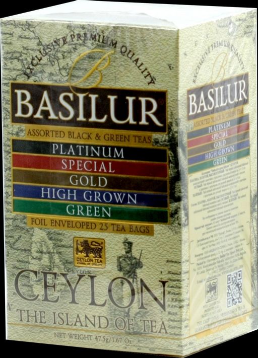 BASILUR. Чайный остров. Ассорти карт.пачка, 25 пак.
