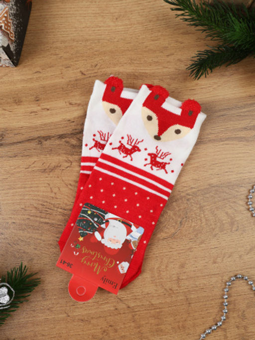 Носки р. 35-40 Новый год короткие / L819 / уп 10/1200/ ОДНА ПАРА/ МАРКА - Галеонтрейд фото 4