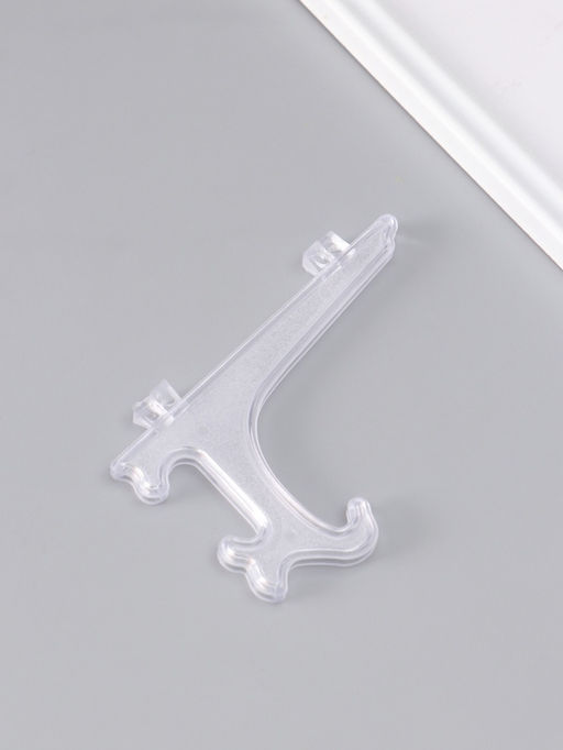 Цена за 2 шт. Подставка для тарелки декоративной d=13-16 см, пластик, 12.5 см, прозрачная, набор 5 шт.