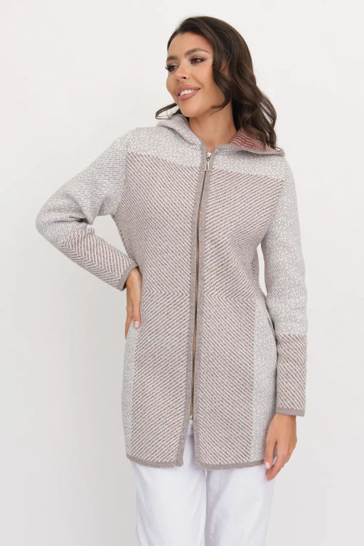 ЗЛАТА Кардиган С 2065/кофейный микс