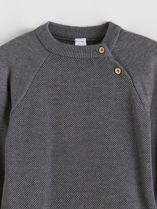 Bisiklet Yaka Uzun Kollu Erkek ?ocuk Triko Kazak