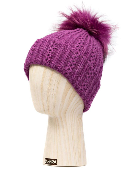 Шапка жен. шерсть+анг+виск LB-D77017 berry - Labbra фото 5