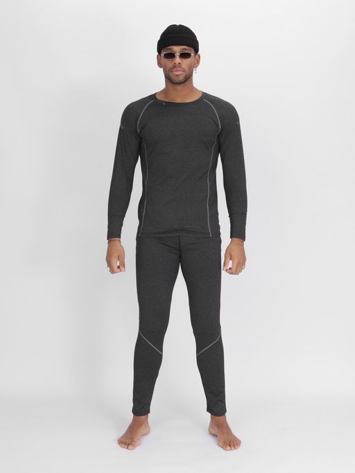 Комплект мужского термобелья без начеса темно-серого цвета 2213TC - FUYOUKAI фото 2