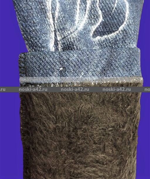 Цена за 3 шт. 3 штуки - Лосины женские, подростковые внутри с мехом джинс Фактический размер 44-48 - For you фото 6