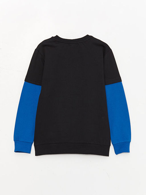 Bisiklet Yaka Y?lba?? Temal? Uzun Kollu Erkek ?ocuk Sweatshirt ve E?ofman Alt? - Waikiki фото 3