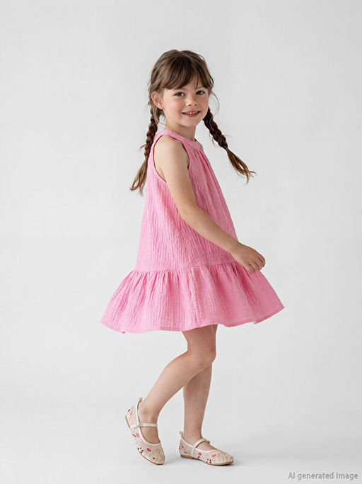 Halter Yaka K?z ?ocuk Elbise