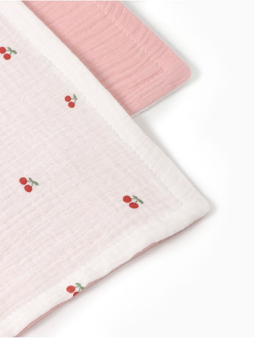 Покрывало Крошка Я «Спелая вишенка» 100×130 см, муслин, 4 слоя, хлопок 100%