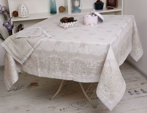 Скатерть Премиум Татьяна 170*170 см. п/лен - Лен поволжья фото 2