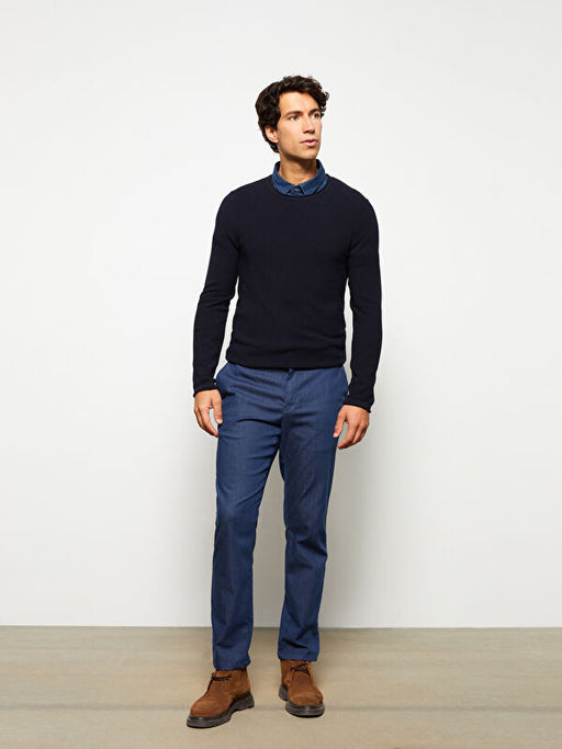 Bisiklet Yaka Erkek Triko Kazak