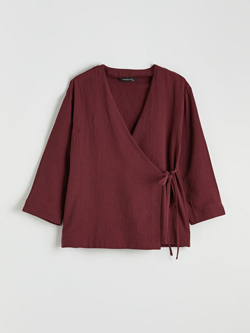 Kruvaze Yaka Kad?n M?slin Kimono