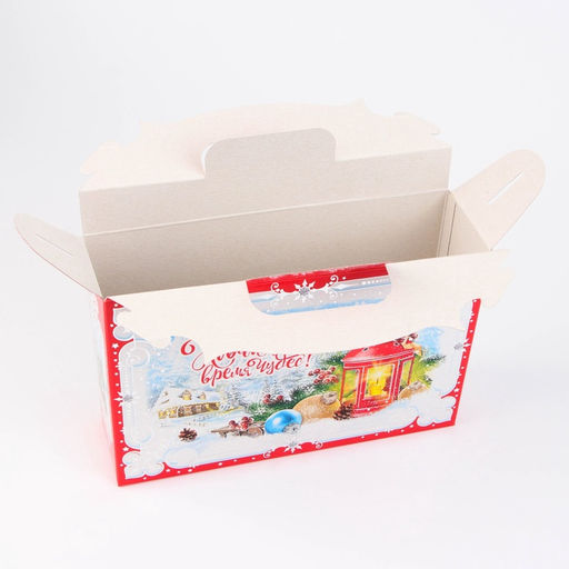 Цена за 5 шт. Коробка подарочная новогодняя, для сладких подарков, 26?23?7 см