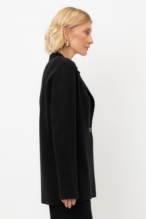 Кардиган Very Neat ЕВ 30201/ш из шерсти с акрилом черный  фото 2