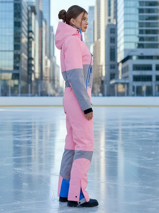 Горнолыжный комбинезон женский зимний розового цвета 2320R - Chunmai фото 24