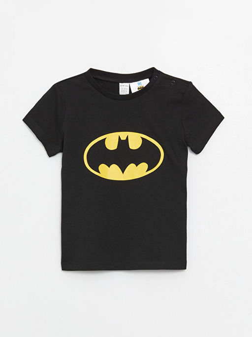 Bisiklet Yaka K?sa Kollu Batman Bask?l? Erkek Bebek ?ortlu Pijama Tak?m? - Waikiki фото 2