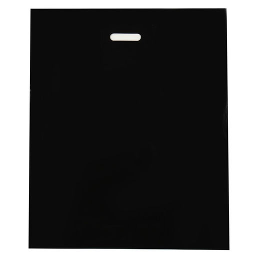 Цена за 50 шт. Пакет полиэтиленовый с вырубной ручкой, чёрный, 50×60 см, 70 мкм