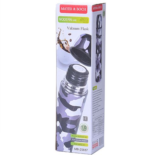 25887 Термос нерж/сталь 1л мет/колба МВ (х24) - Mayer&boch фото 4