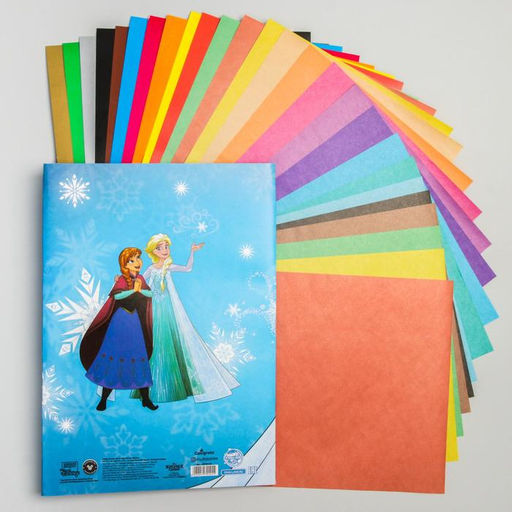 Набор Холодное сердце А4: 10л цветного одностороннего картона + 16л цветной двусторонней бумаги - Disney фото 3