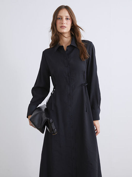 Modal Kar???ml? G?mlek Elbise