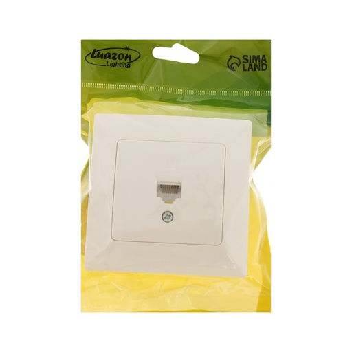 Розетка компьютерная Luazon Lighting «Антей», скрытая, IP20, одноместная, белая