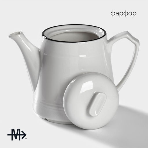 Заварочный чайник Magistro «Морской бриз», 850 мл, фарфор, белый