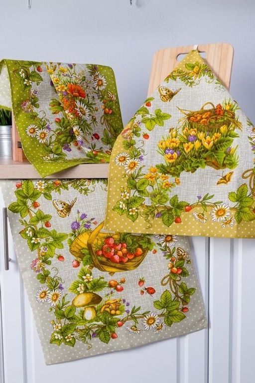 К-т полотенец Береста 50*60 см. - 3 шт. рогожка хлопок 100% - Лен поволжья фото 3