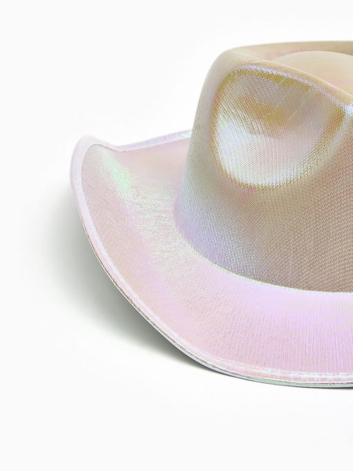 Карнавальная шляпа "Диско" розовый жемчуг, перломутр р-р 56-58