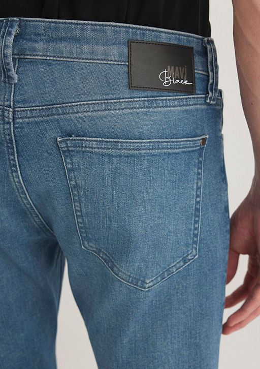 James Lux Black Golgeli Puslu Indigo Mavisi Jean Pantolon  фото 8