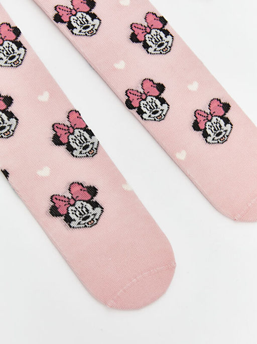 Minnie Mouse Bask?l? K?z ?ocuk K?lotlu ?orap 2li