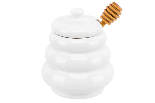 Горшочек д/меда 420 мл 10*10*13 см "Бочонок" + дер. палка