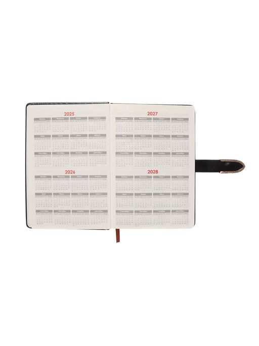 Ежедневник недатированный А5, с хлястиком, 112 листов в линейку, пвх, черный - Simaland фото 4