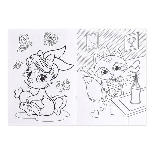 Раскраски детские набор Для девочек, 4 шт. по 16 стр., А4