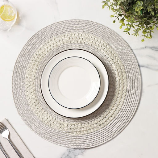 Салфетка сервировочная на стол Доляна Оскар, d=38 см, цвет бежевый  фото 6