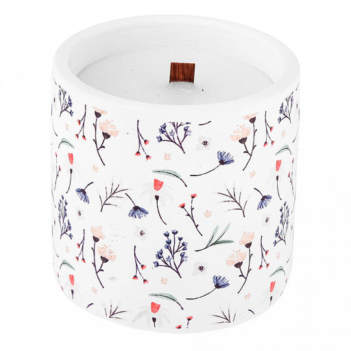 Свеча "Ульяна" д7,4см, h7,4см, парафин, в подсвечнике из гипса, с декором, время горения 20 часов (Россия)