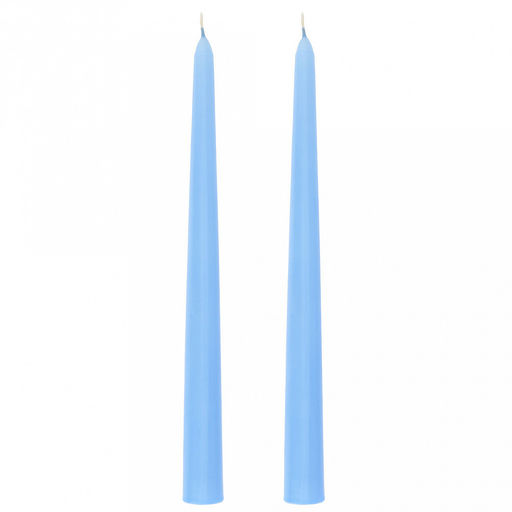 Свеча Античная Люкс д2,2см, h25см, пастельно-голубой, парафин, время горения 6 часов, набор 2шт, 110гр, индивидуальная упаковка, Euro Candle (Россия) - Домашняя мода фото 3