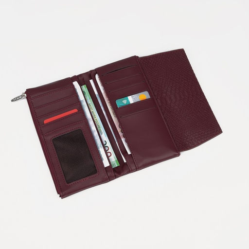 Кошелёк на магнитах, цвет бордовый - Simaland фото 6