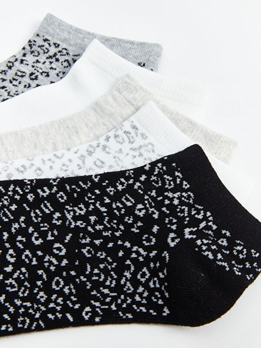 Desenli Kad?n Patik ?orap 5li