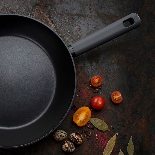 Сковорода с антипригарным покрытием д24см Accent h6,5см, s2мм, дно д17,6см, s3,3мм, глубокая, кованный алюминий, бакелитовая ручка, TalleR (Китай) Подходит для всех видов плит, включая индукционную. - Домашняя мода фото 6